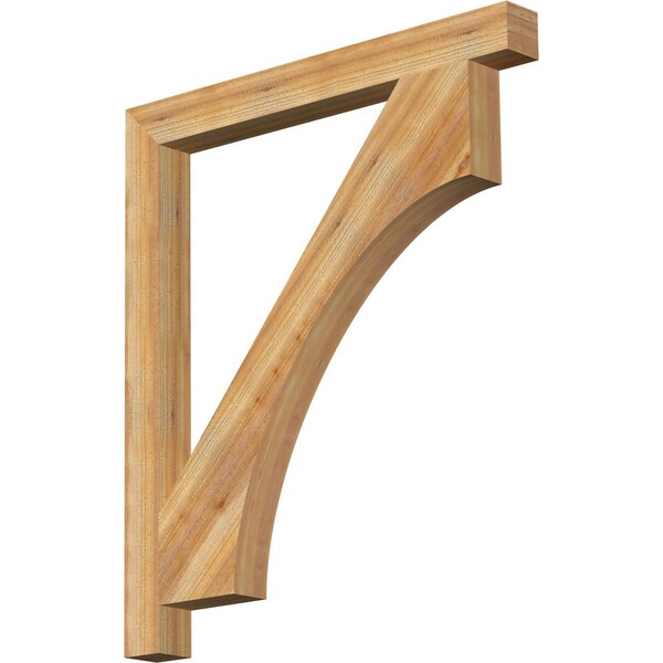 Ekena Millwork Westlake Block Rough Sawn Bracket, Western Red Cedar, 4"W x 42"D x 48"H BKT04X42X48WTL05RWR - main